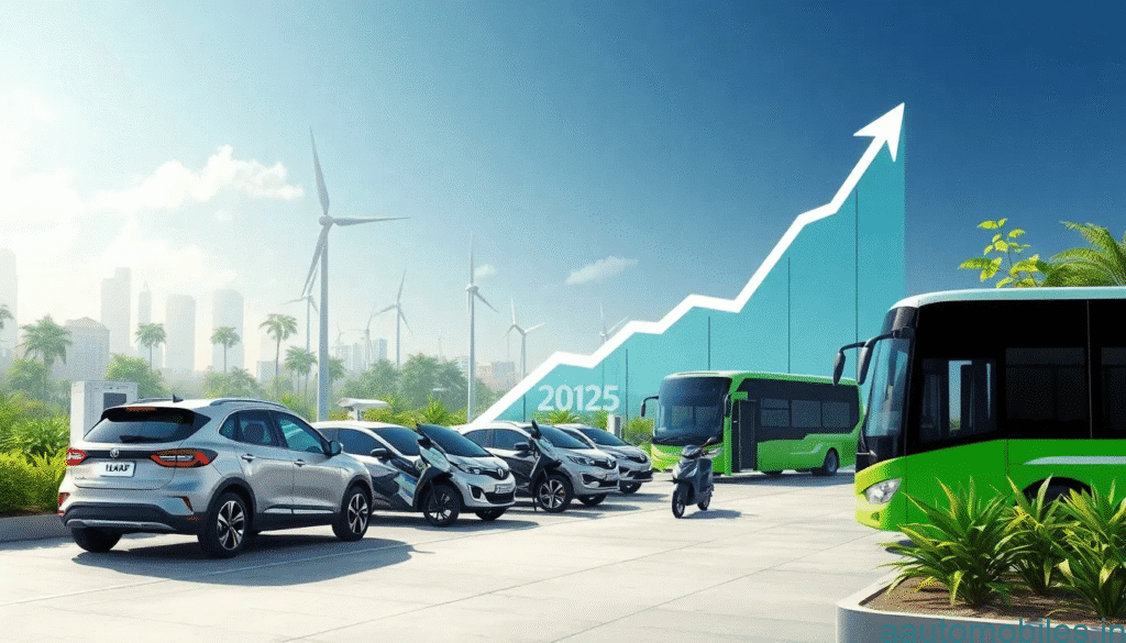 🚗 इलेक्ट्रिक व्हीकल मार्केट और ग्रोथ (India 2025) "Electric vehicle"