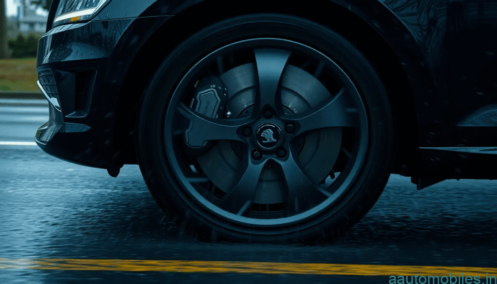 brake pads lightly touching brake discs