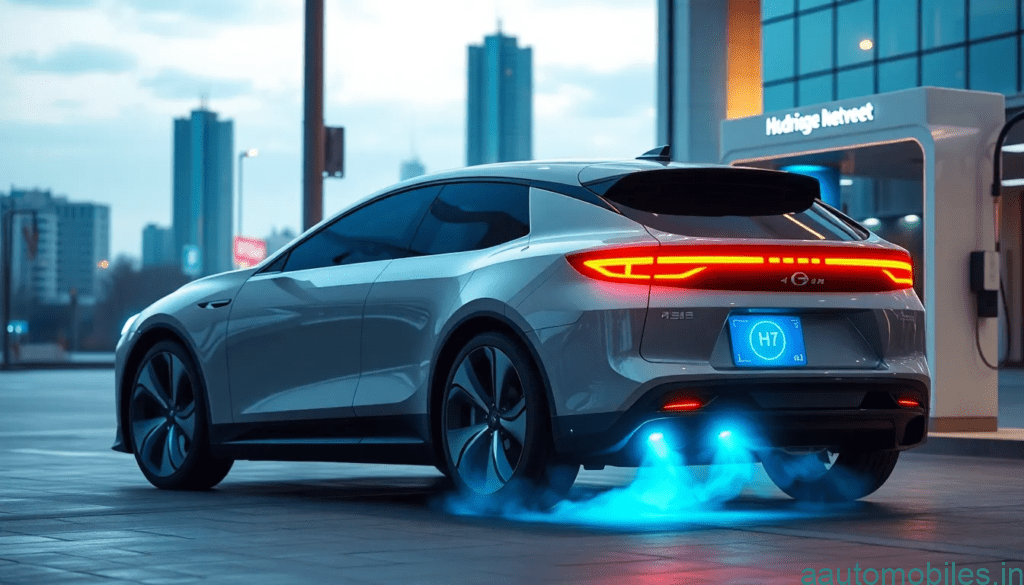 Futuristic hydrogen fuel cell car