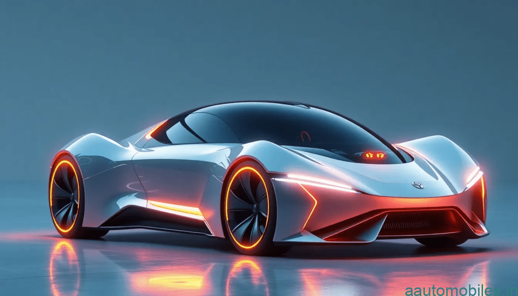 2025 futuristic electric car concept featuring solid-state battery technology