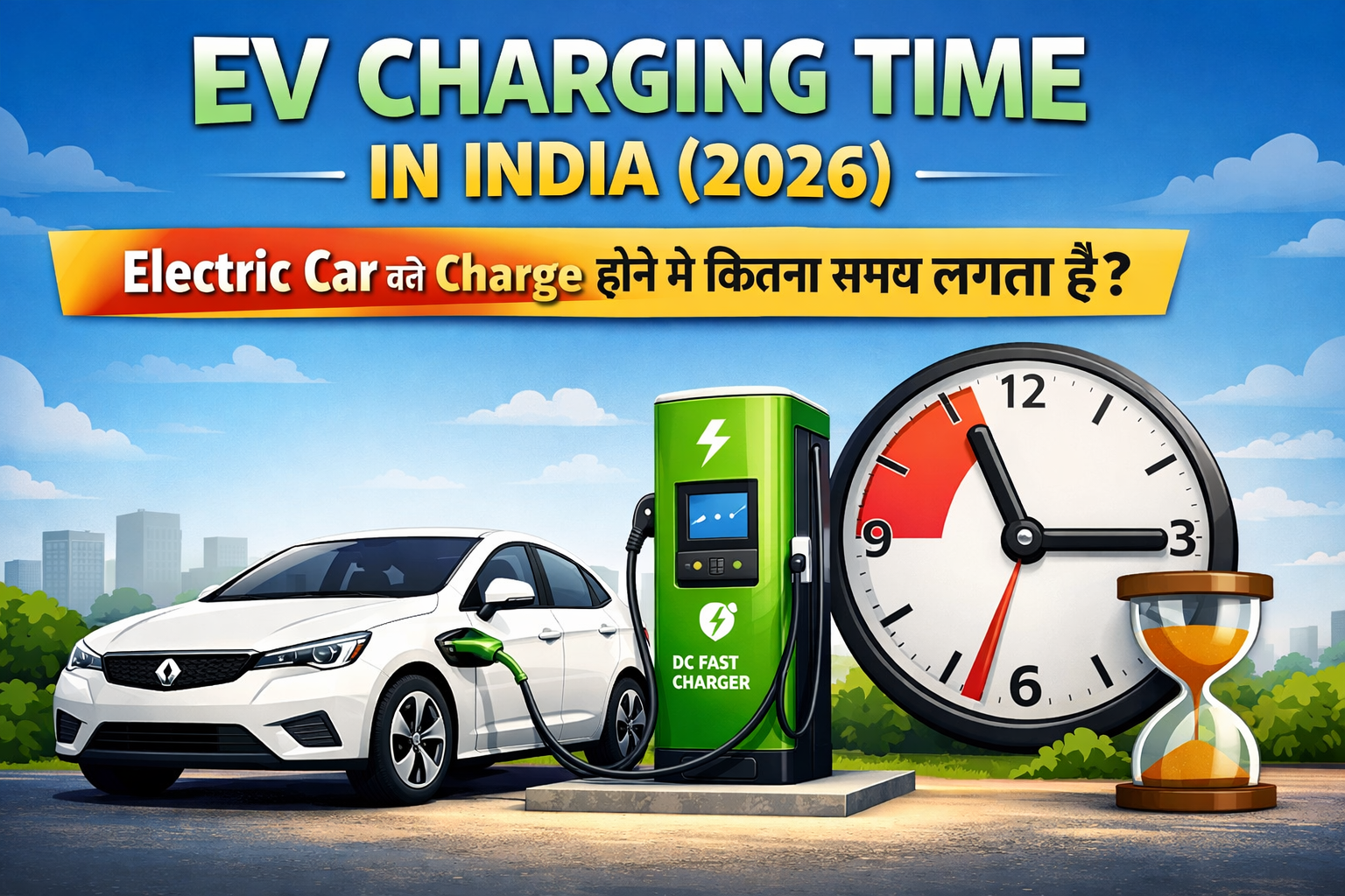 EV Charging Time in India fast charging electric car