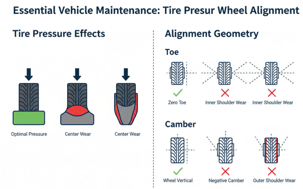 Tire Alignment & Pressure Infographic