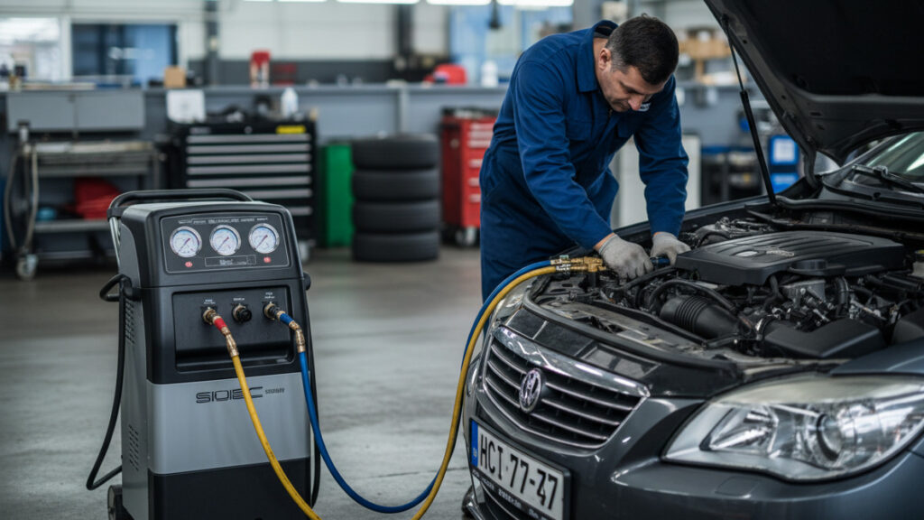 AC gas recharge process