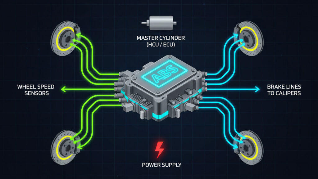 "ABS system concept graphic"