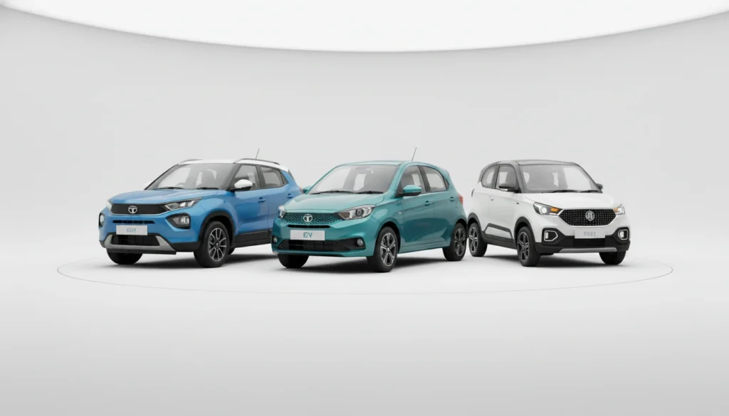 Punch EV vs Tiago EV vs MG Comet Comparison