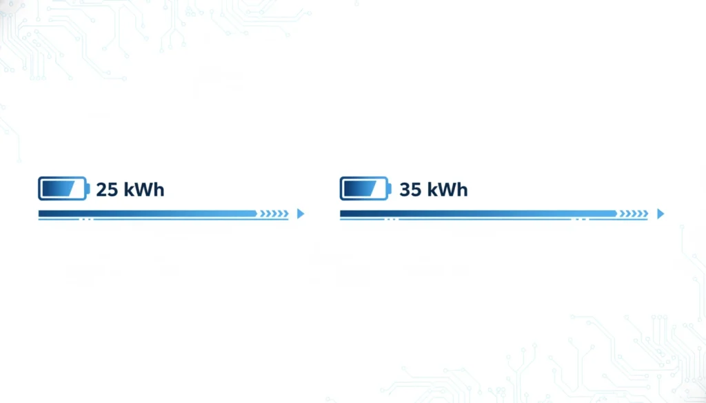 Battery & Range Infographic Style Image