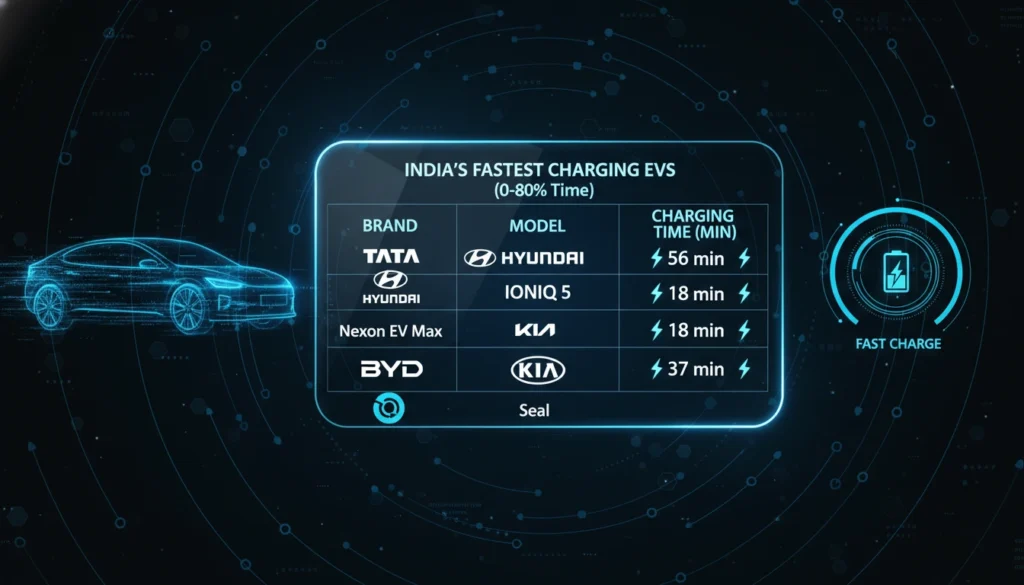 Top Fast Charging EV Cars (2026 List)