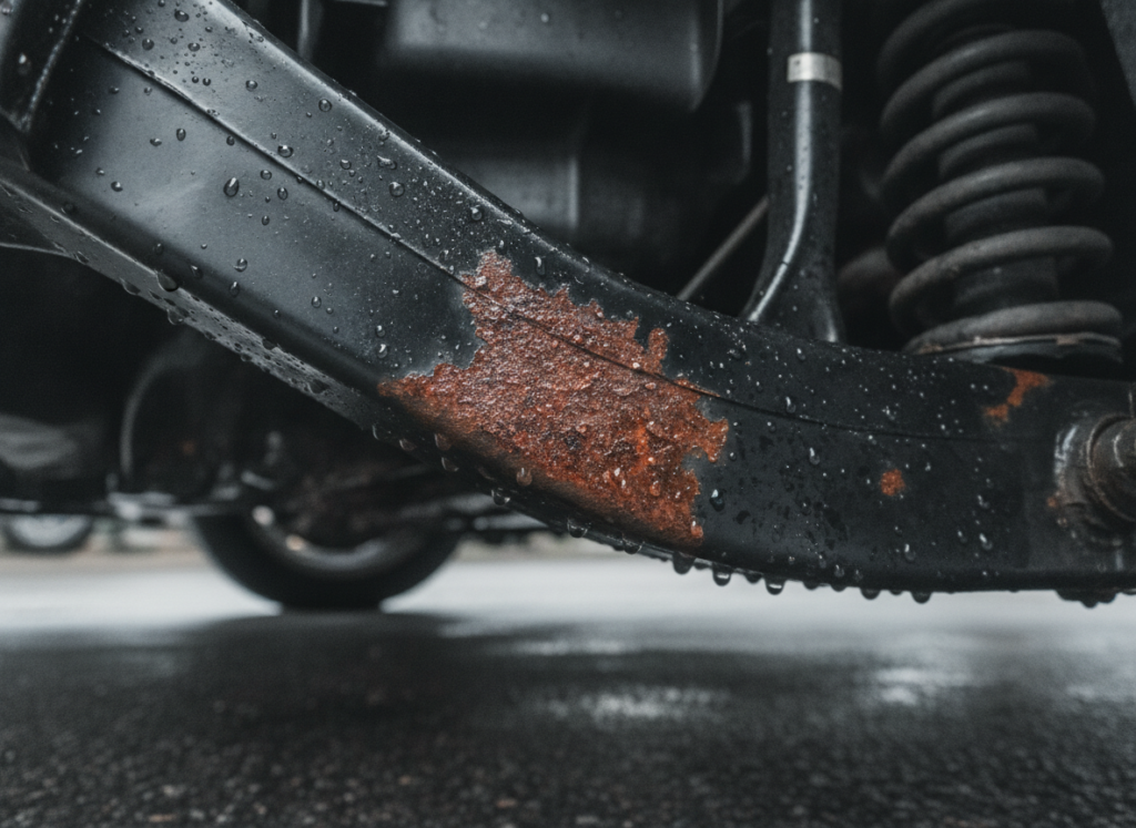 "Car rust prevention in monsoon India – underbody anti rust coating"