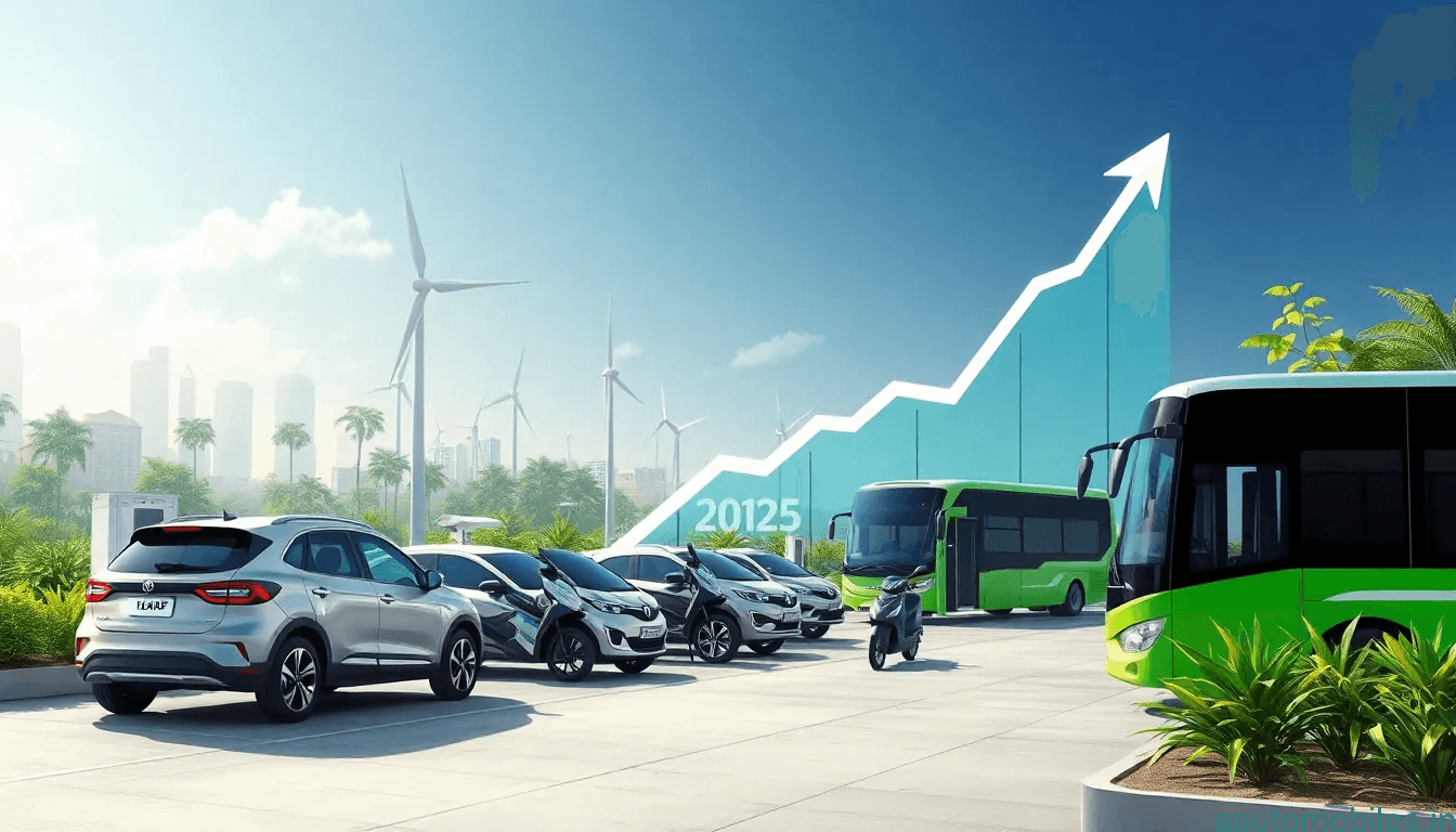 भारत में इलेक्ट्रिक व्हीकल मार्केट ग्रोथ 2025 – EV का बढ़ता भविष्य