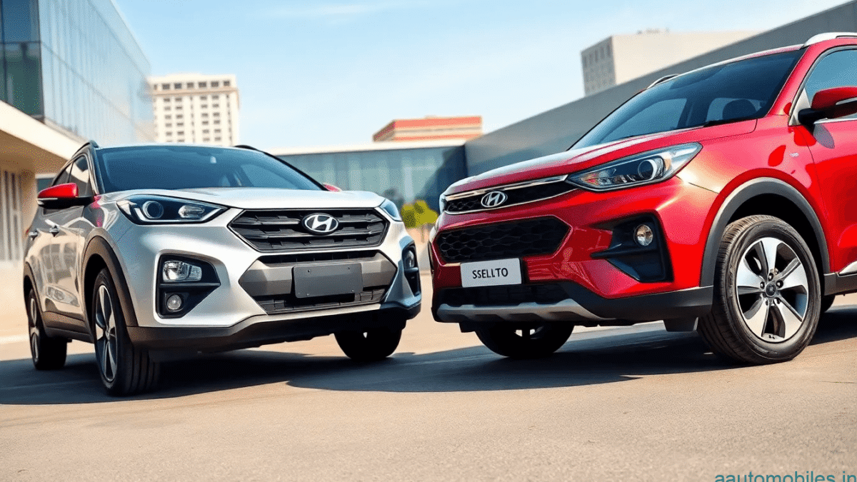 Hyundai Creta vs Kia Seltos 2025 – Price, Features, Mileage & Comparison