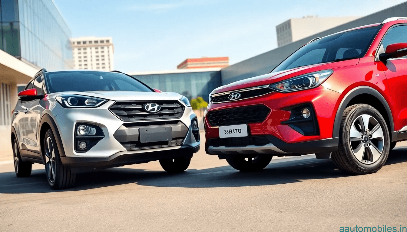 Hyundai Creta vs Kia Seltos 2025 – Price, Features, Mileage & Comparison